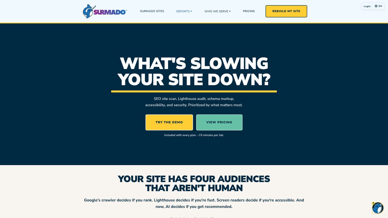 Surmado Scout — Audit an existing site first