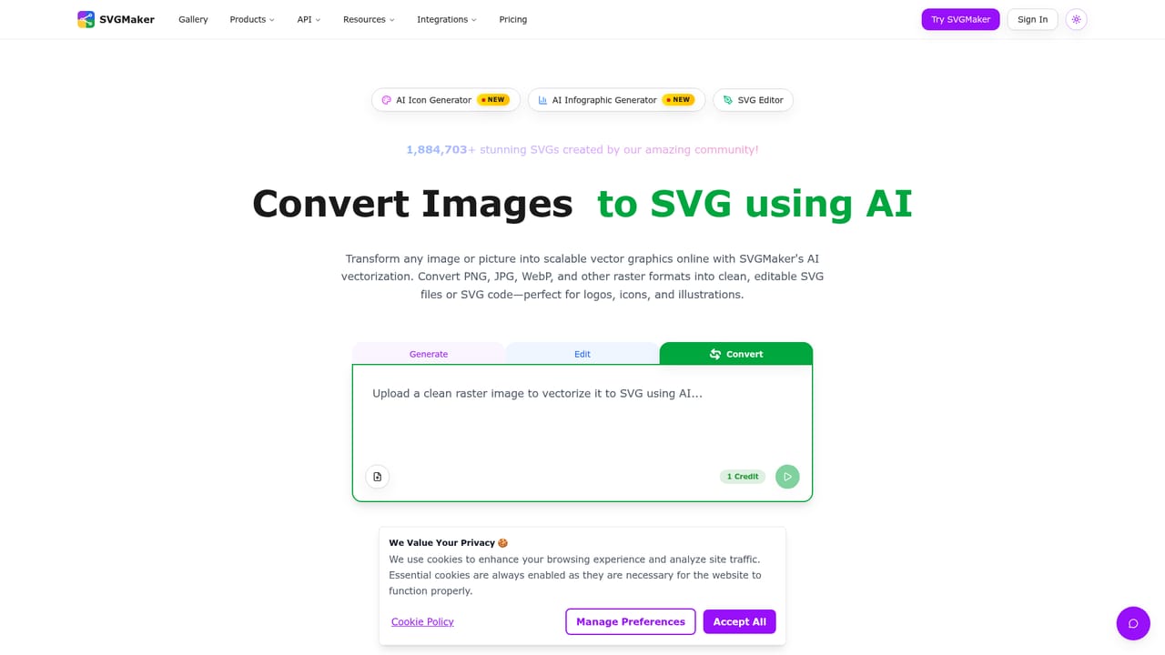 SVGMaker.io — Convert an existing raster image