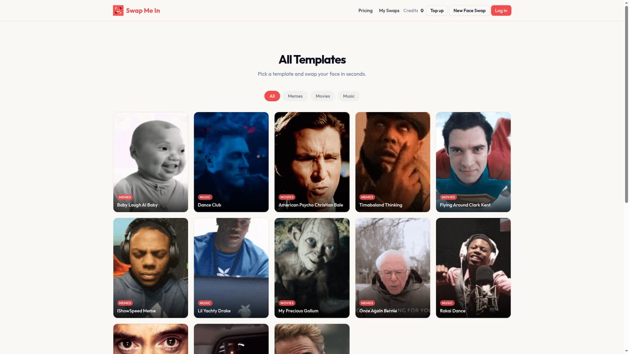 Swap Me In — Browse the template library