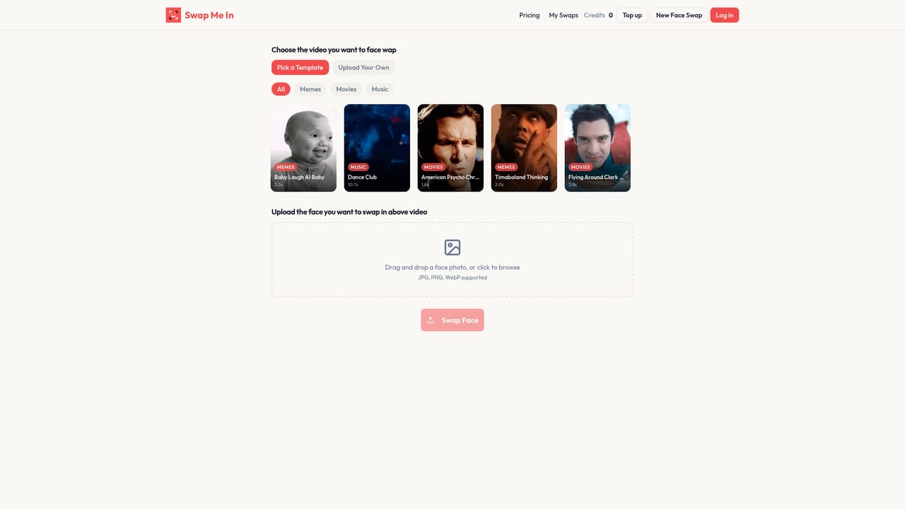Swap Me In — Open the swap page