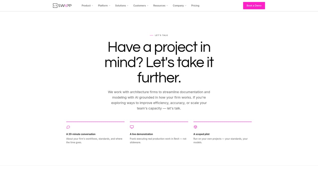 Swapp — Talk to the team and scope a pilot