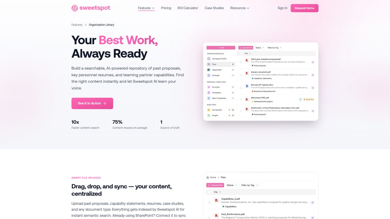 Sweetspot — Build your organization library