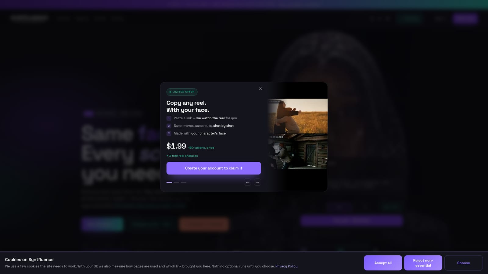 Syntfluence — Create an account