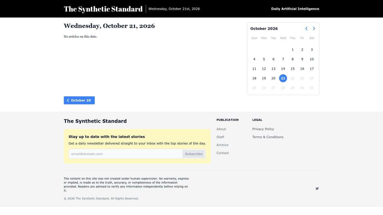 Synthetic Standard — Browse the archive by date