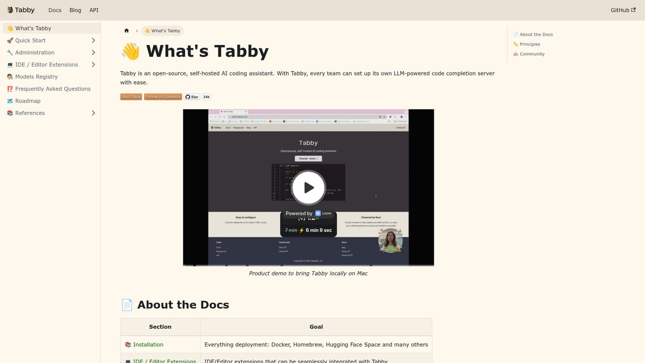 Tabby — Read the documentation