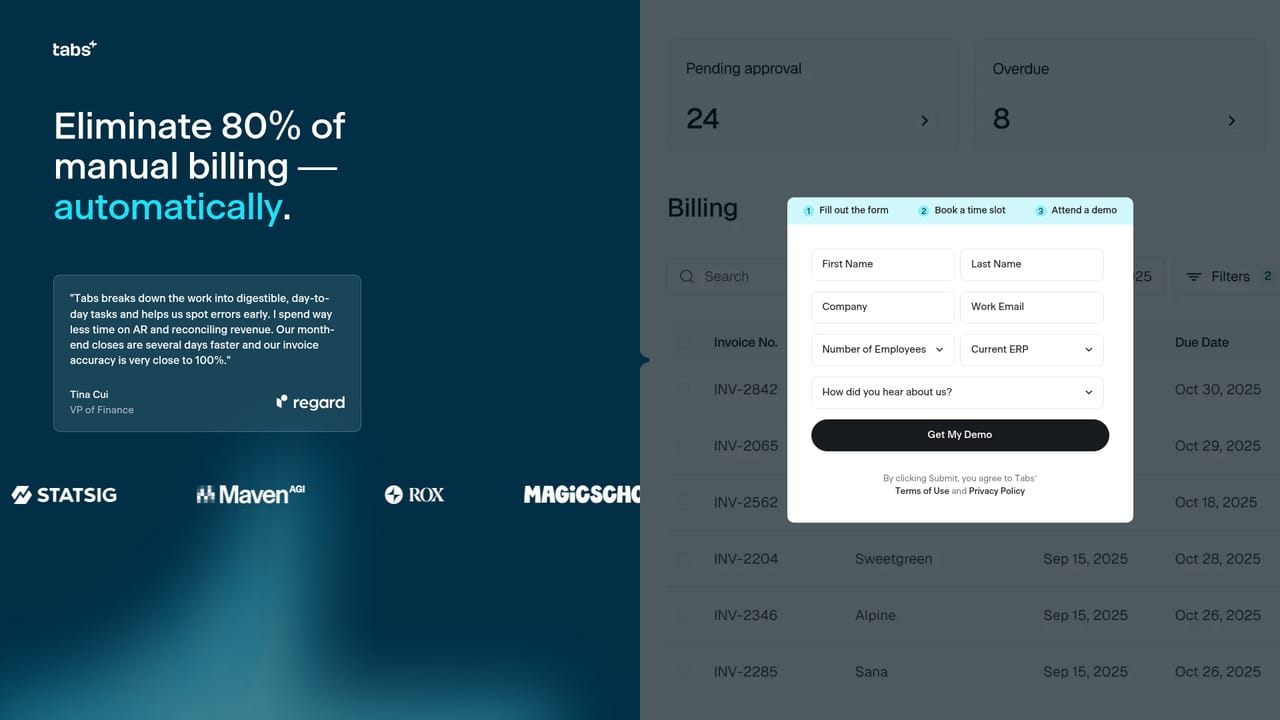 Tabs AI — Request a demo and scope the workflow