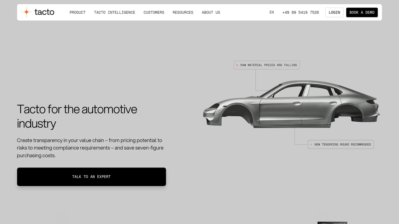 Tacto Intelligence — Check your industry page