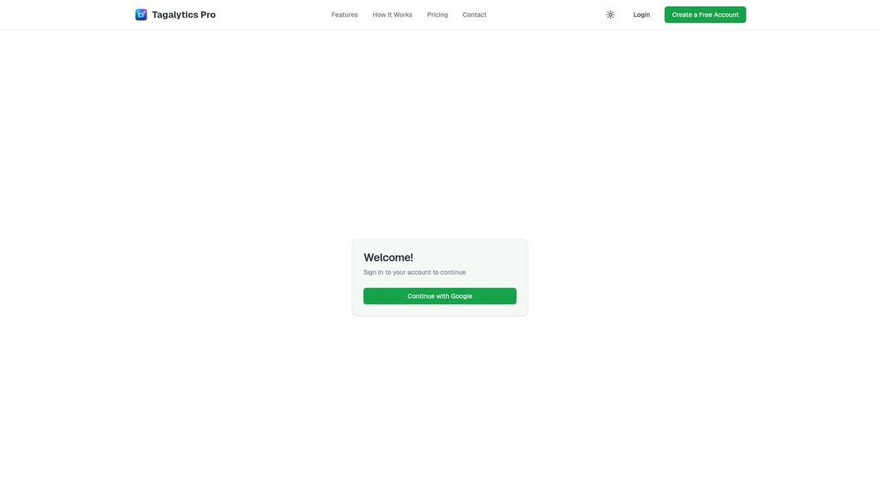 Tagalytics Pro — Create a free account