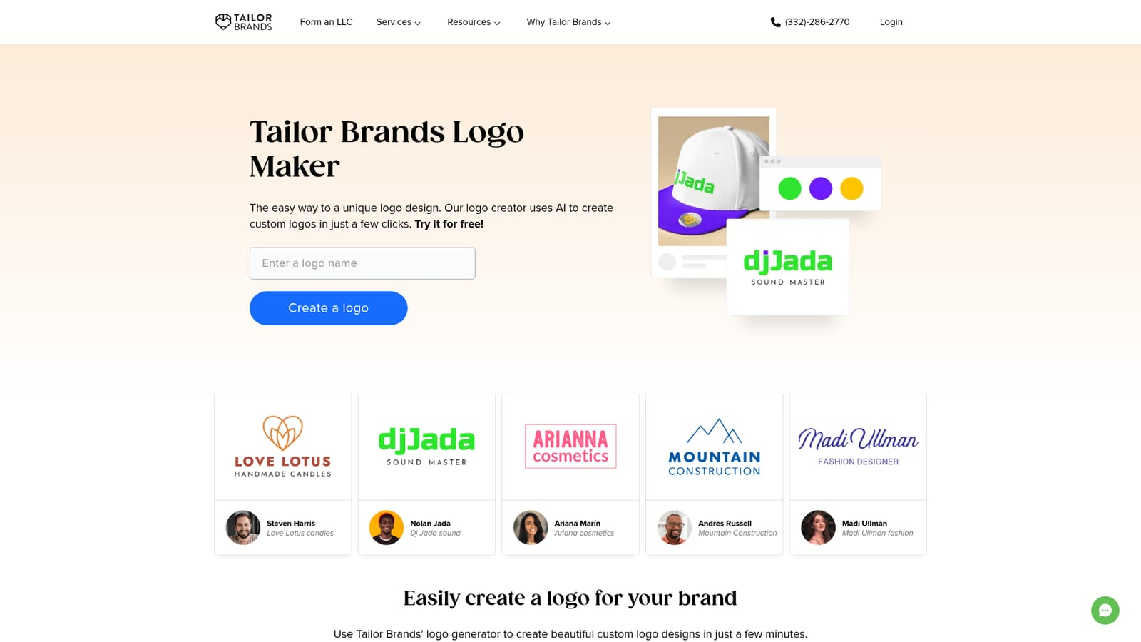 Tailor Brands — Describe your business