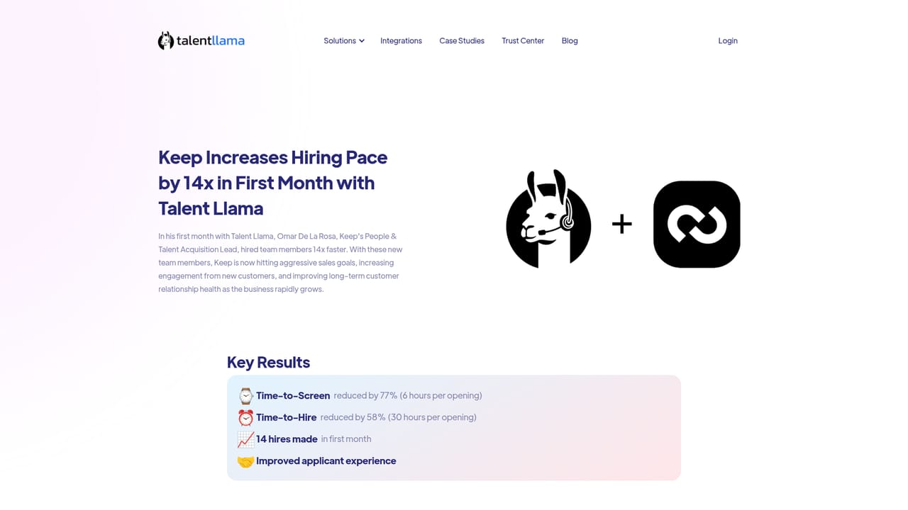 Talent Llama — Read a customer rollout