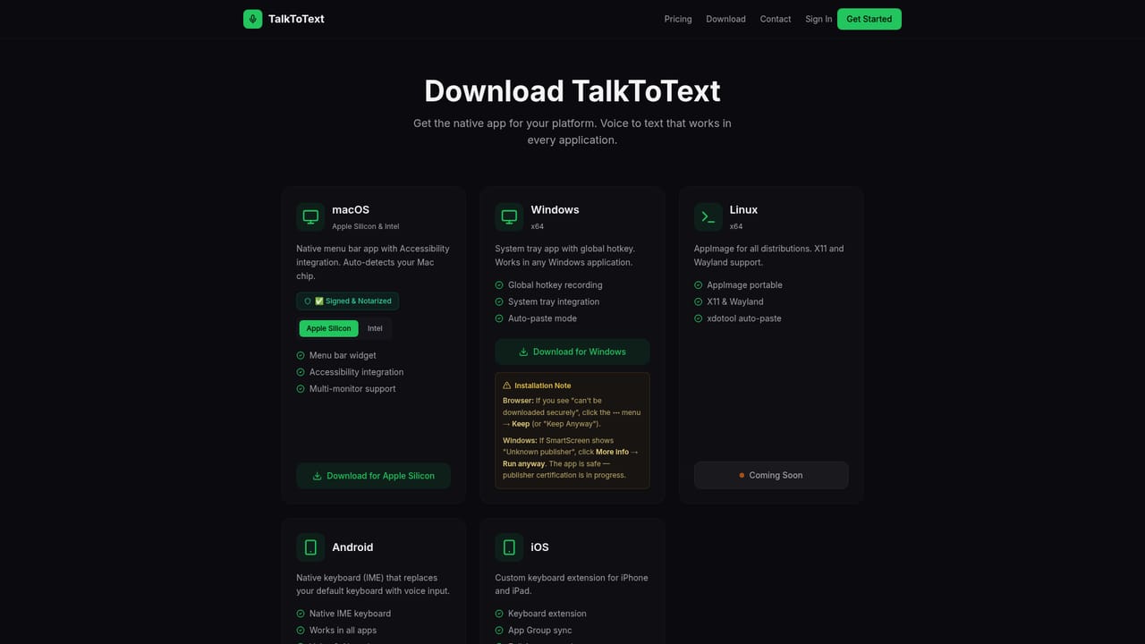 TalkToText — Download and install TalkToText
