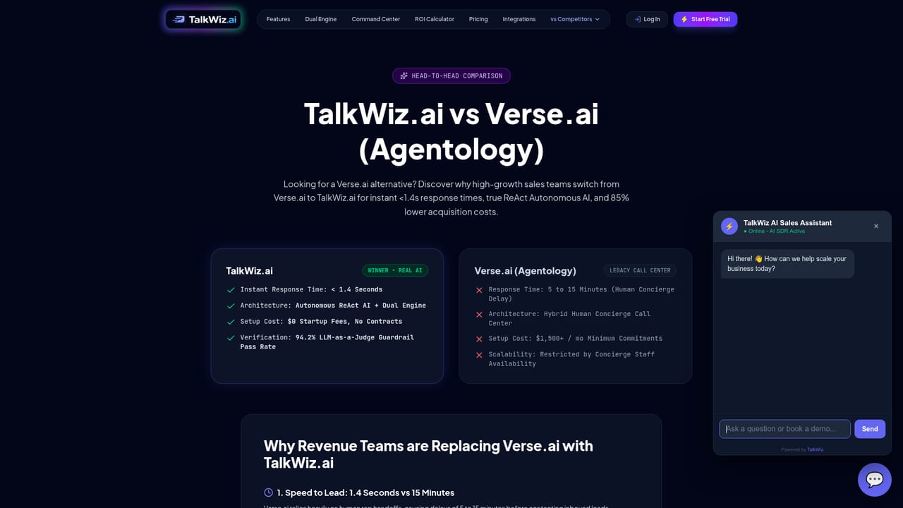 TalkWiz.ai — Compare against Verse.ai if needed