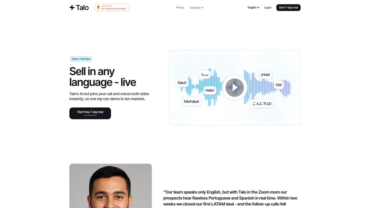 Talo — Pick the use case closest to your workflow
