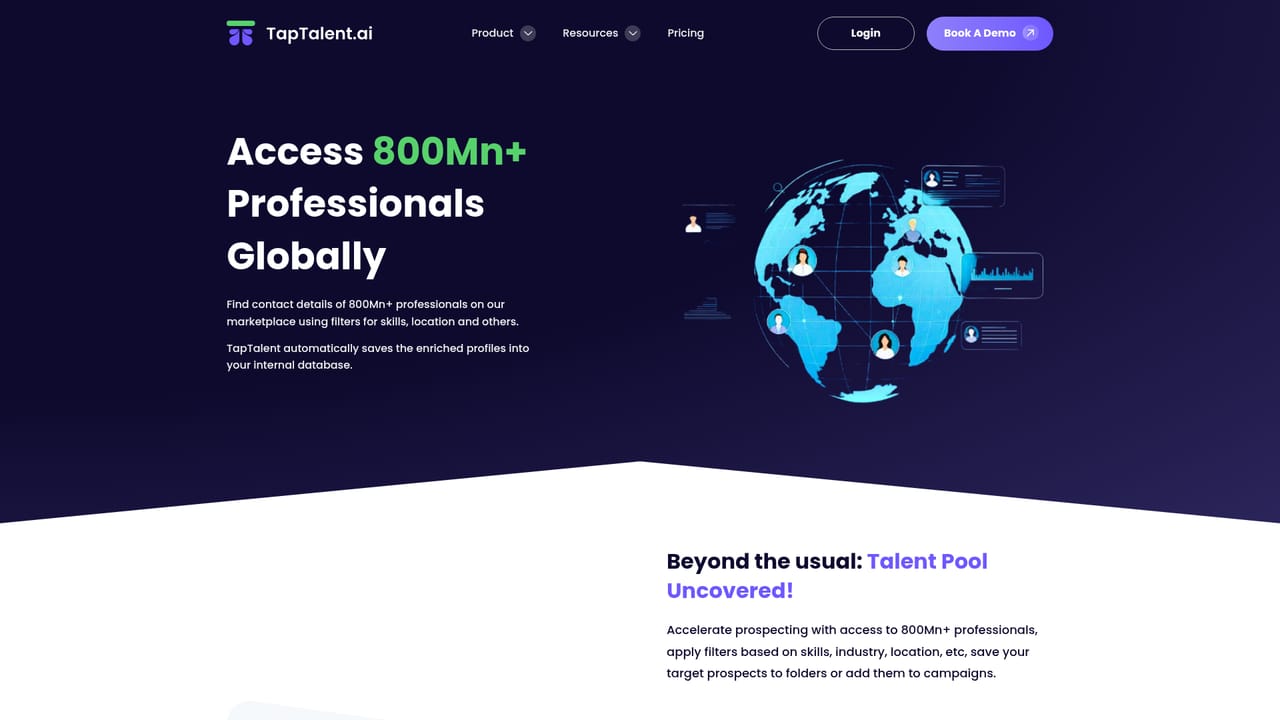 TapTalent — Find and enrich talent contacts