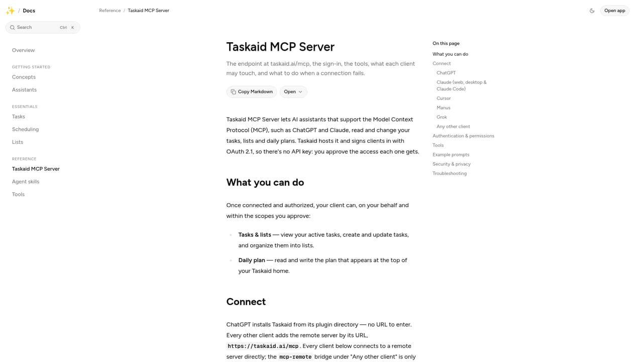 Taskaid — Connect your assistant