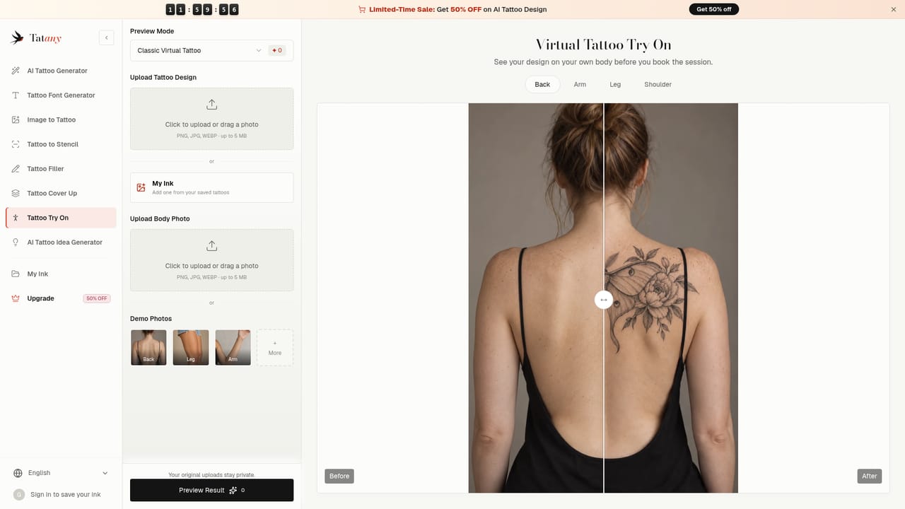 Tatany — Preview it on your skin
