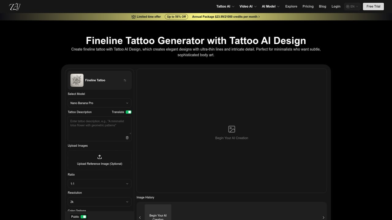 Tattoo AI Design — Pick a style preset
