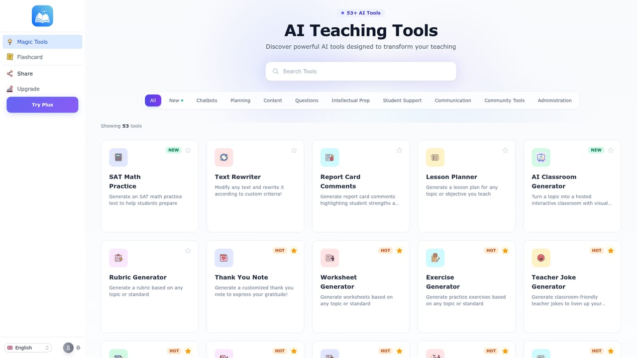 TeachAny — Pick a teaching tool