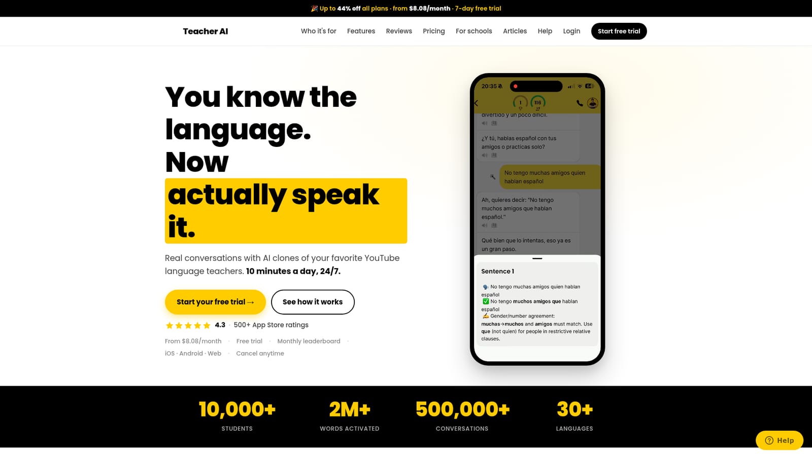 Teacher AI — Track your word count and leaderboard position