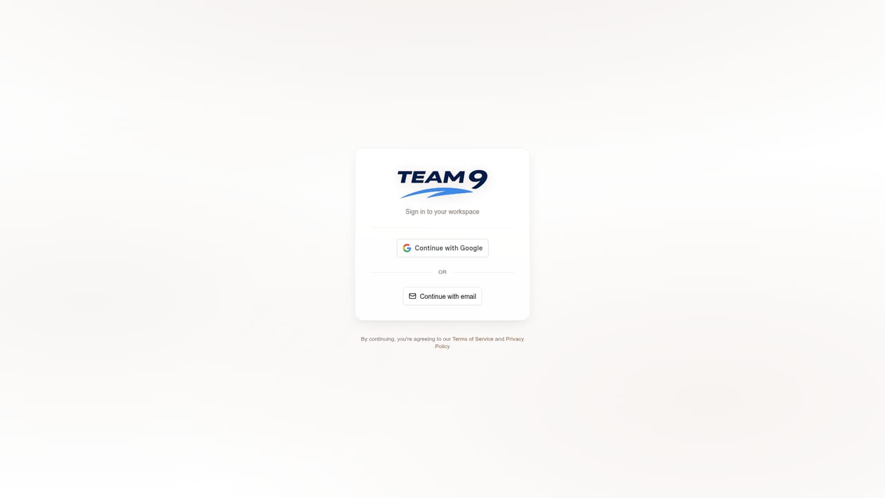 Team9 — Create your workspace