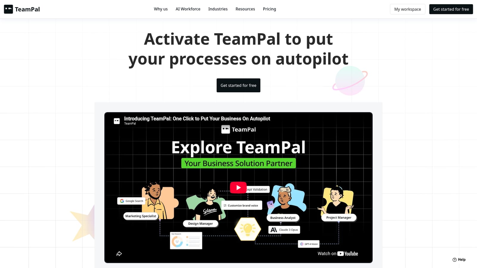 TeamPal — Create your workspace