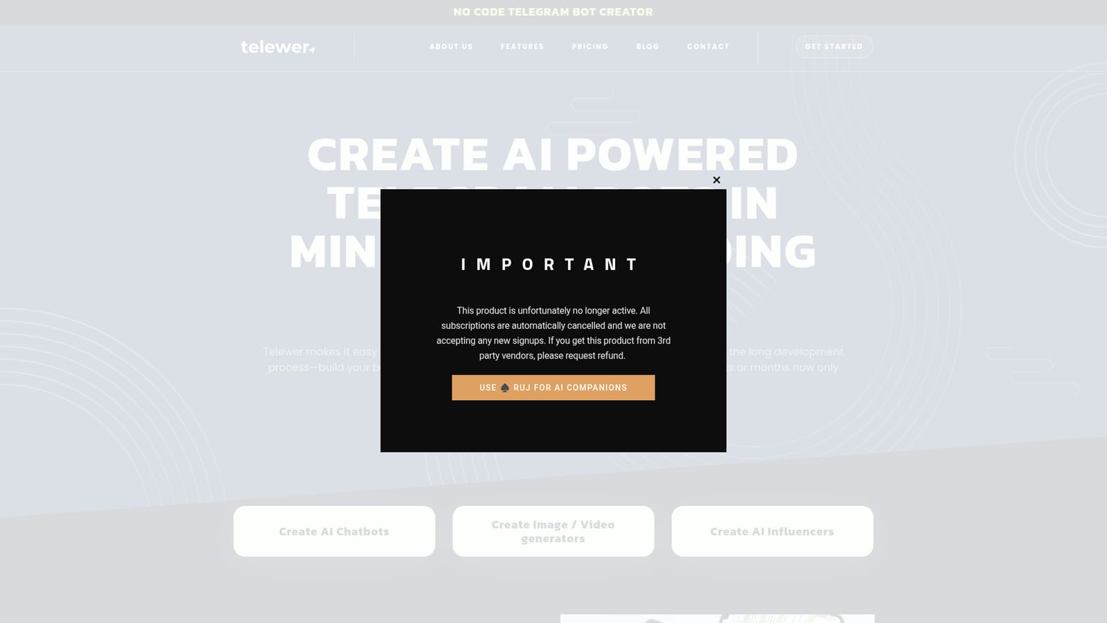 Telewer — Open a chat with the Telewer bot