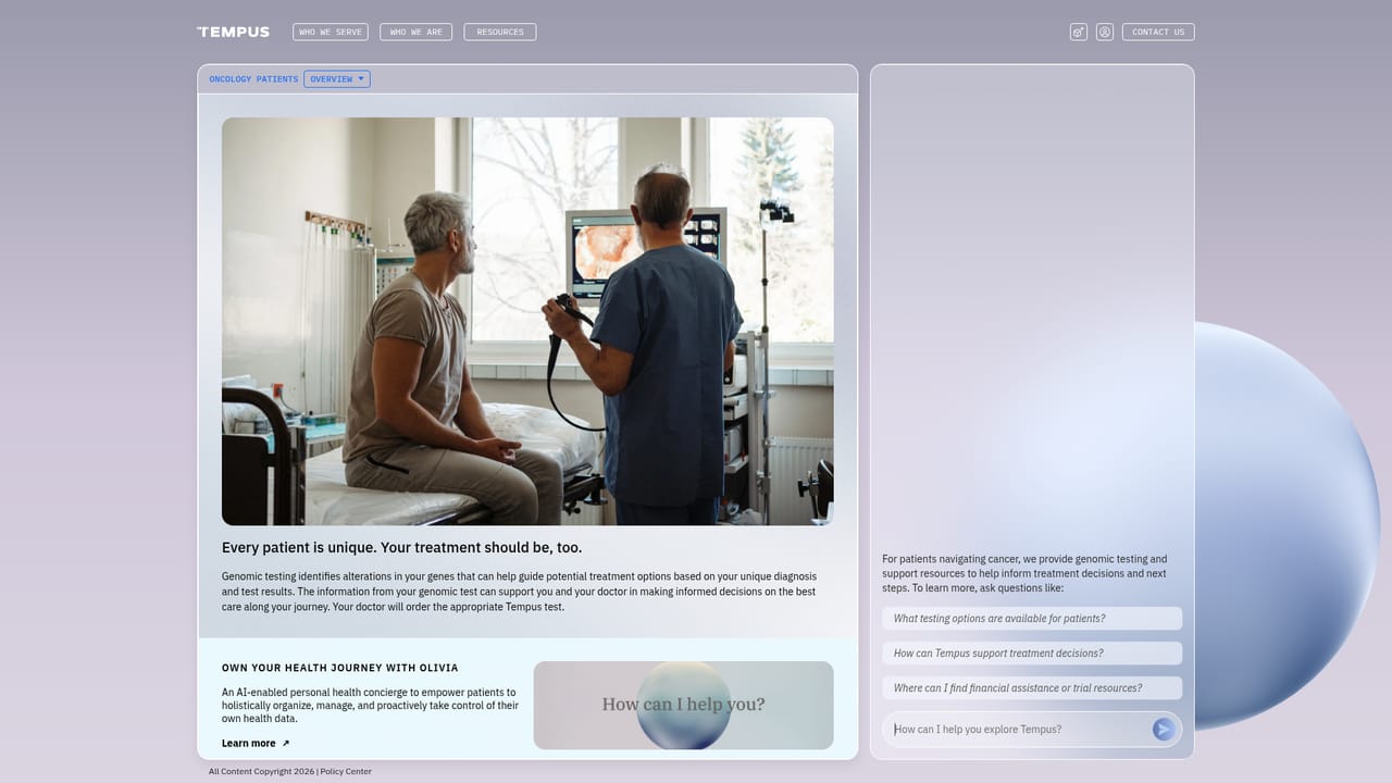 Tempus — Check patient-facing resources
