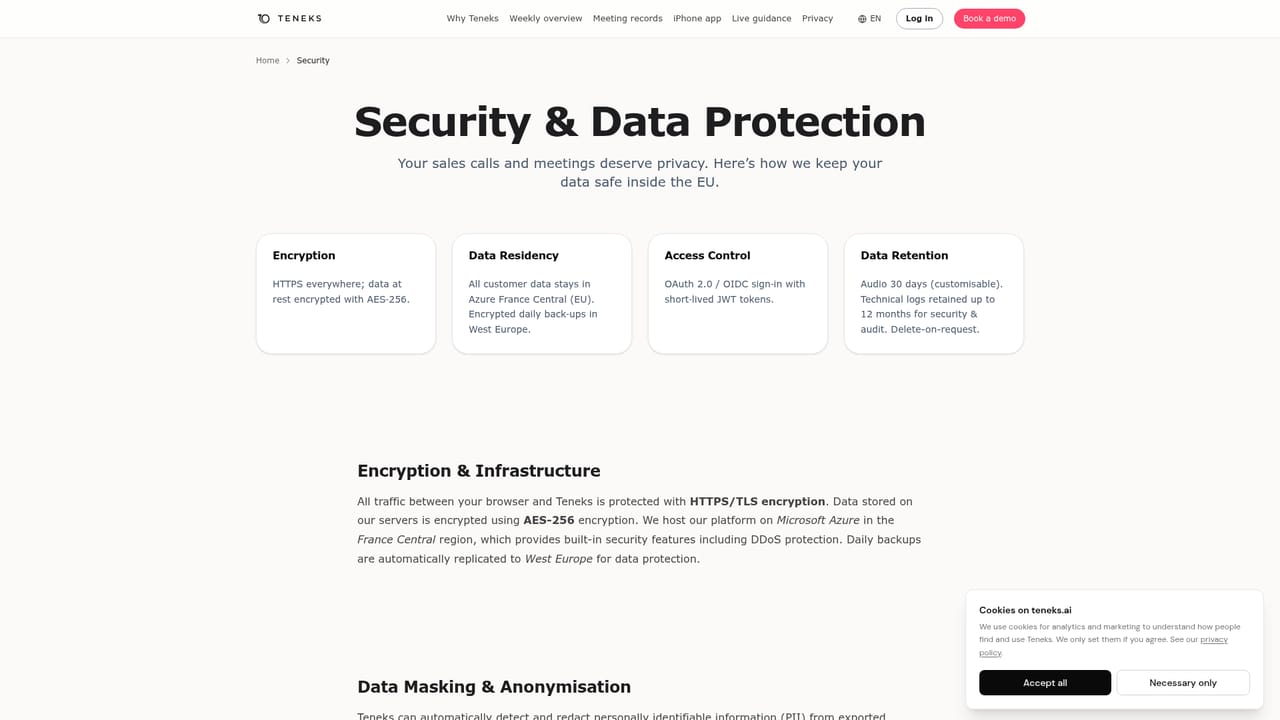 Teneks — Approve the recording notice and review security