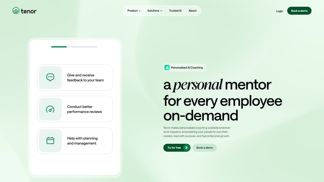 Tenor — Check the coaching model