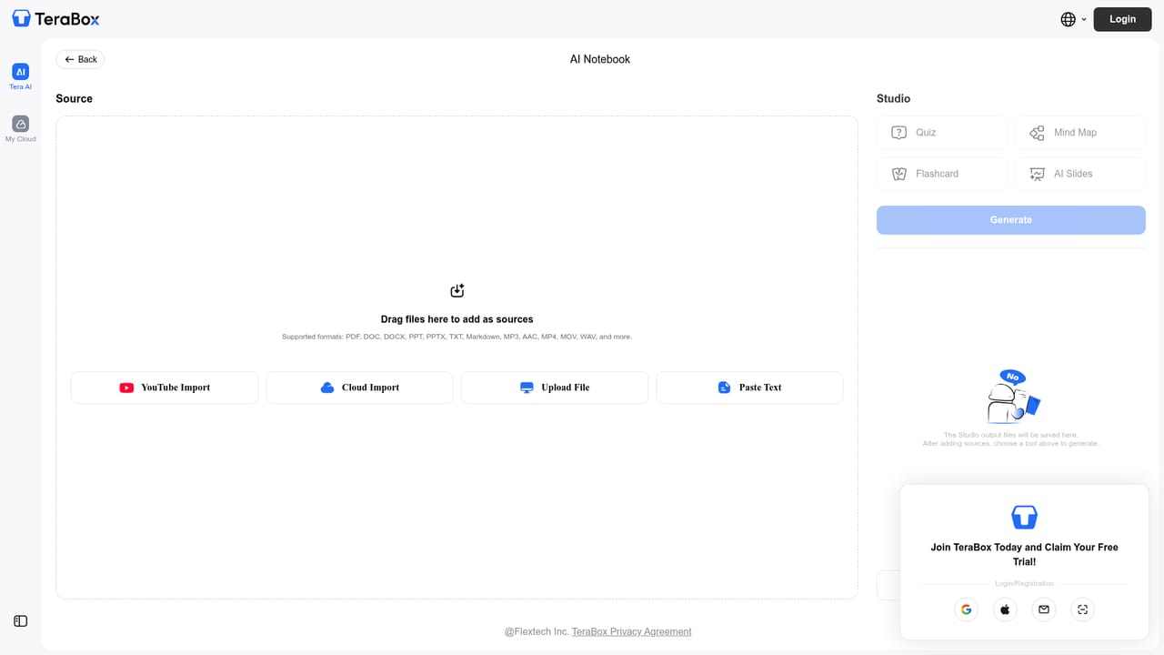 TeraBox — Keep research in the notebook