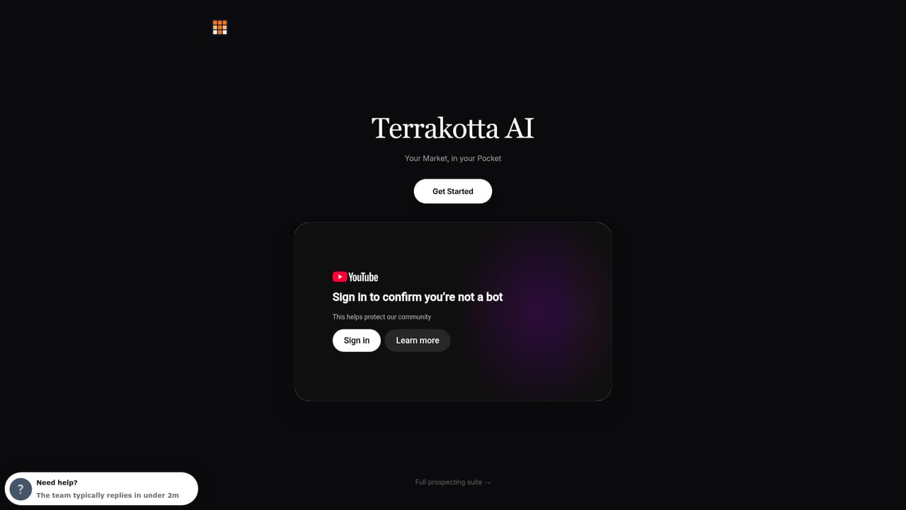 Terrakotta — Create your account or book a demo