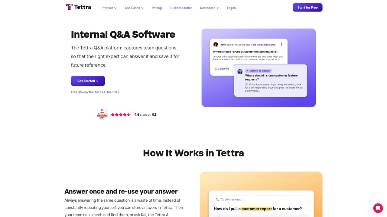 Tettra — Ask Kai a question and check the routing fallback