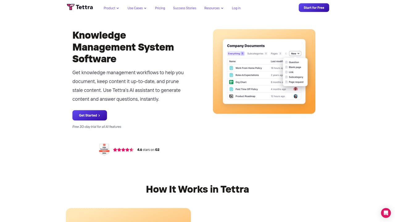Tettra — Assign verification owners and review suggested edits