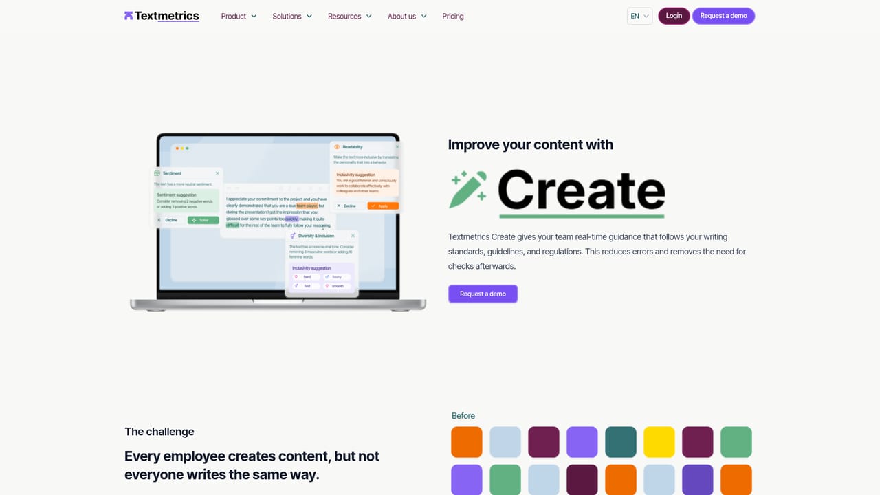 Textmetrics — Read how Create guides writers