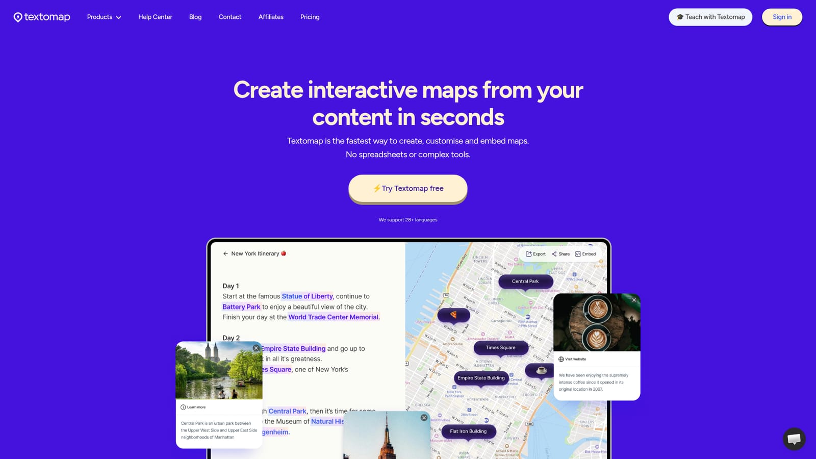 Textomap — Create a free account