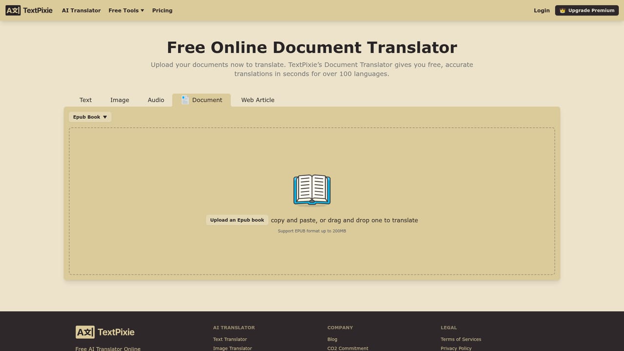 TextPixie — Upload or paste your content