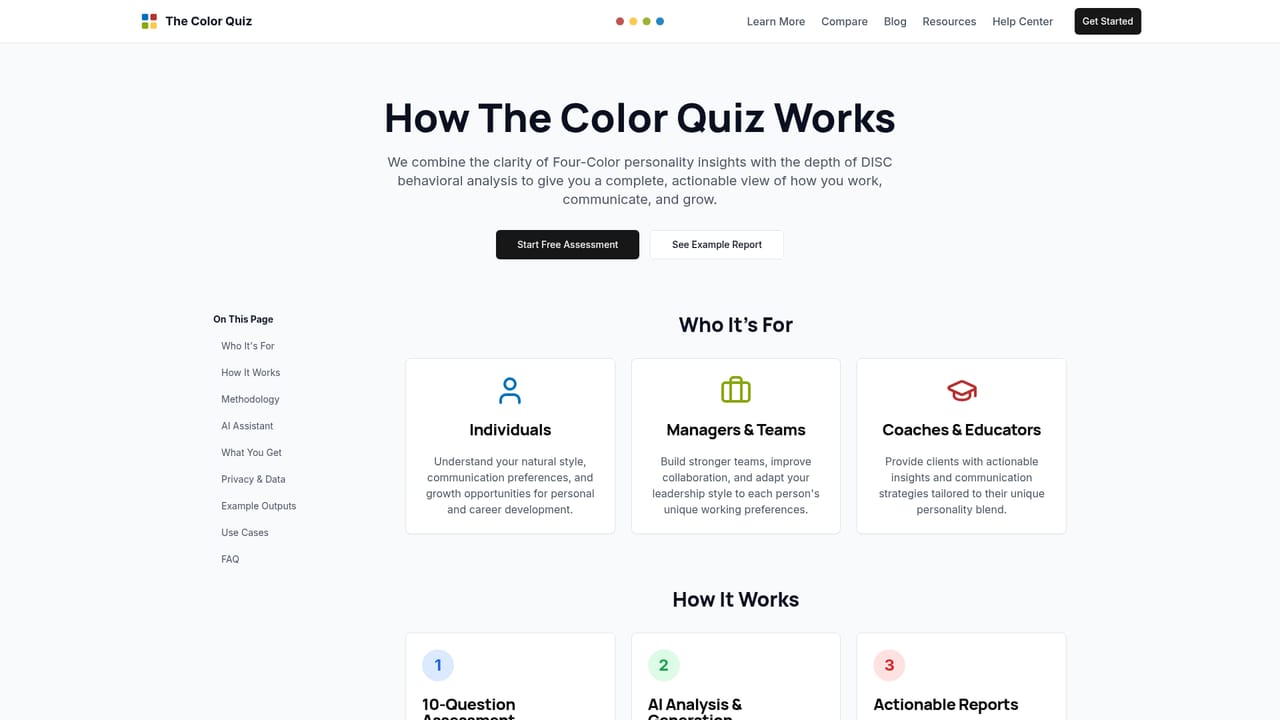 The Color Quiz — Learn how the frameworks work