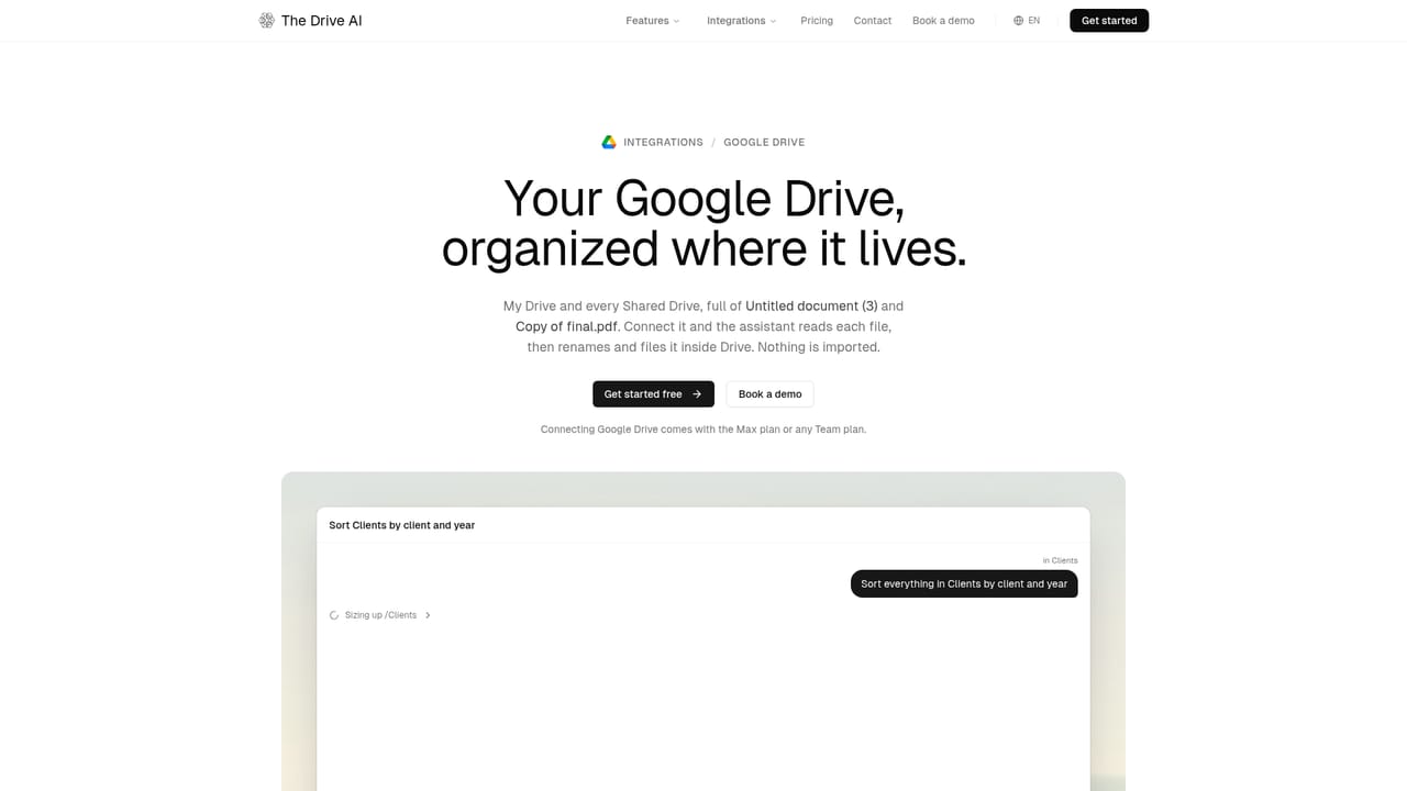 The Drive AI — Connect a drive or upload files