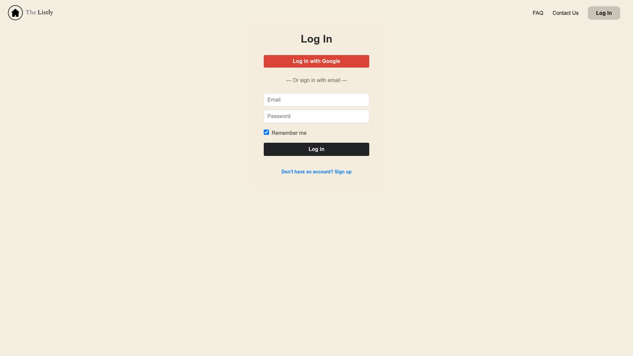 The Listly — Start a listing from the site