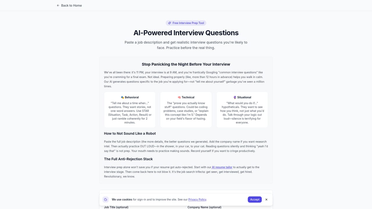 The Tailor — Prepare for the interview