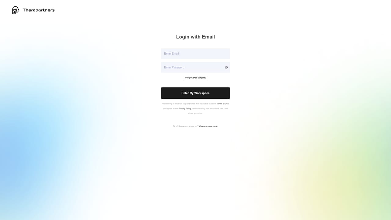 Therapartners — Sign in to the dashboard
