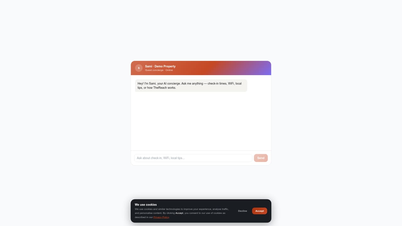TheReach.ai — See how Sami answers as a guest