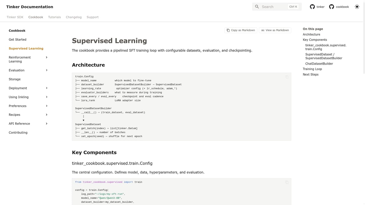 Thinking Machines Tinker — Pick a recipe
