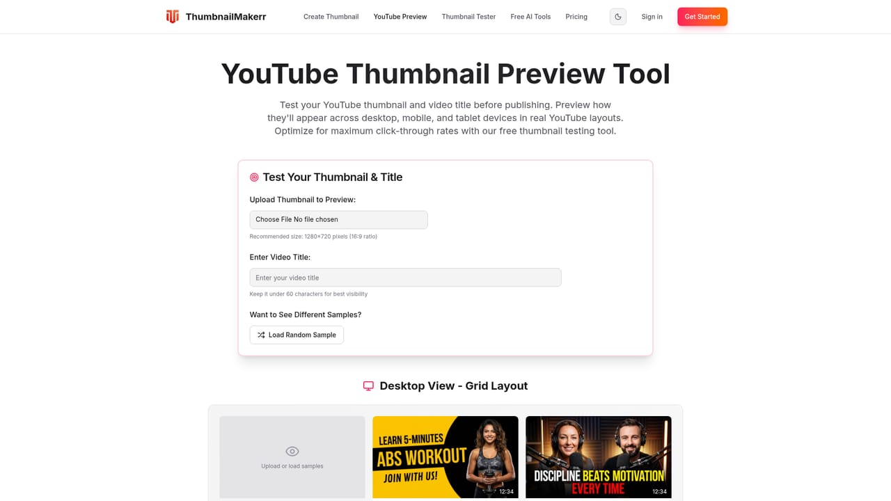 ThumbnailMakerr — Check it in the preview tool