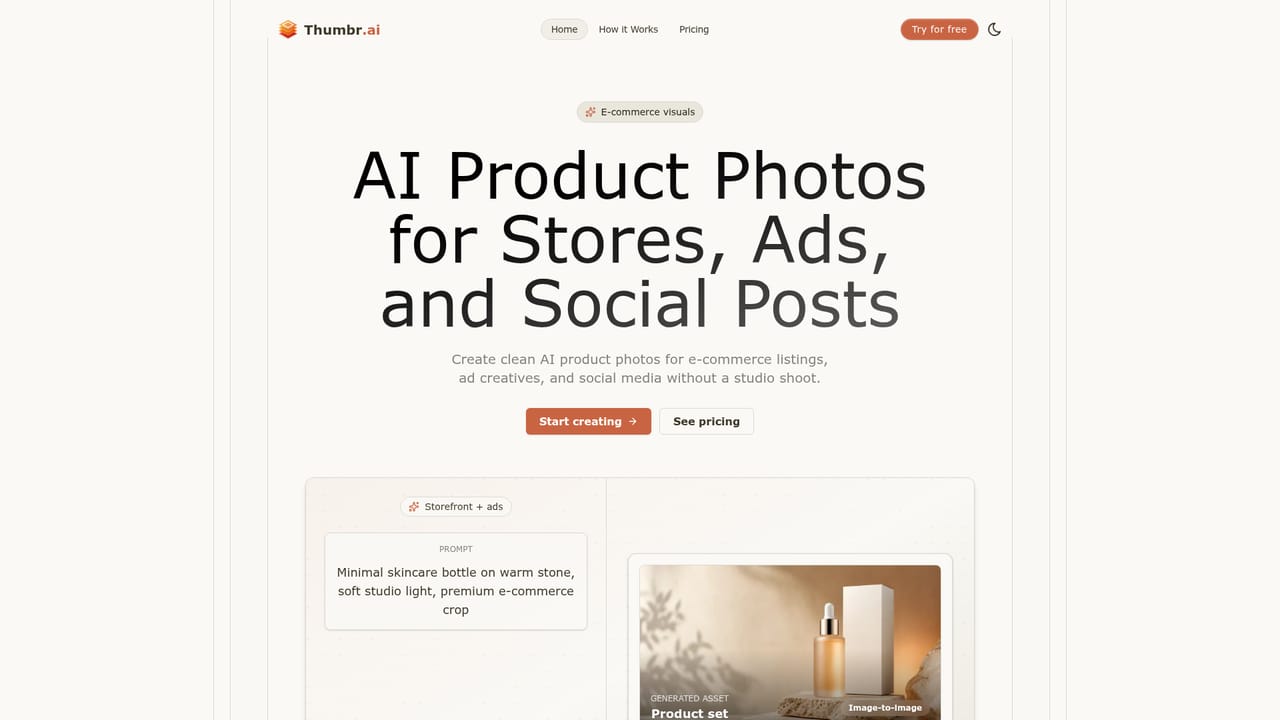 Thumbr.ai — Pick a workflow