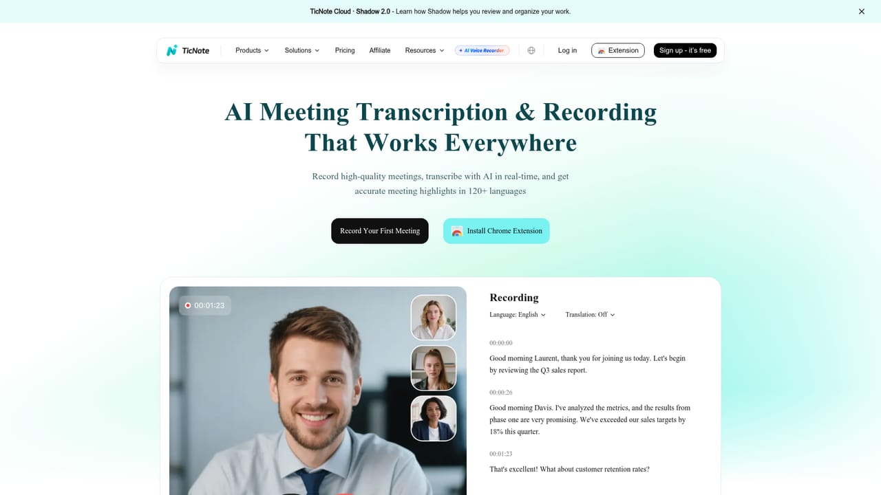 TicNote Cloud — Review the transcript