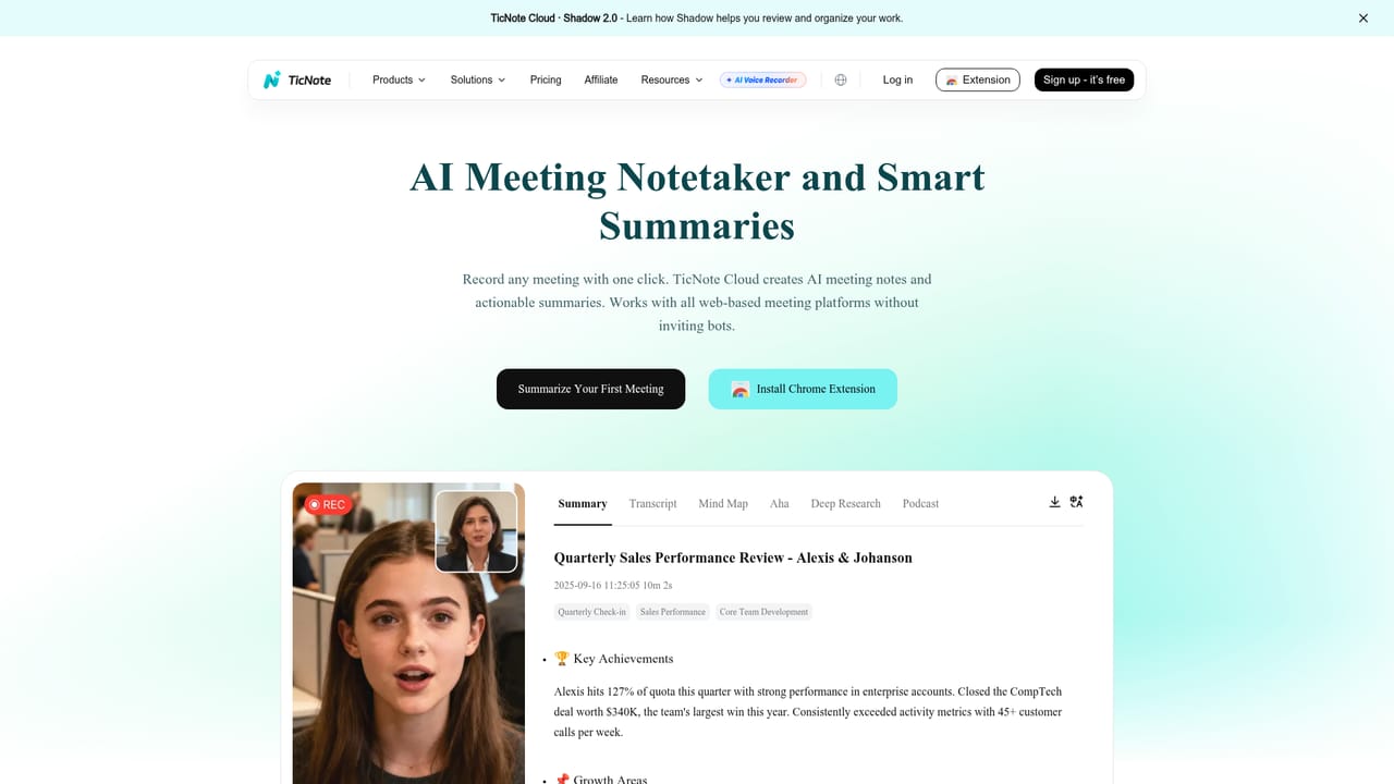 TicNote Cloud — Generate notes and deliverables