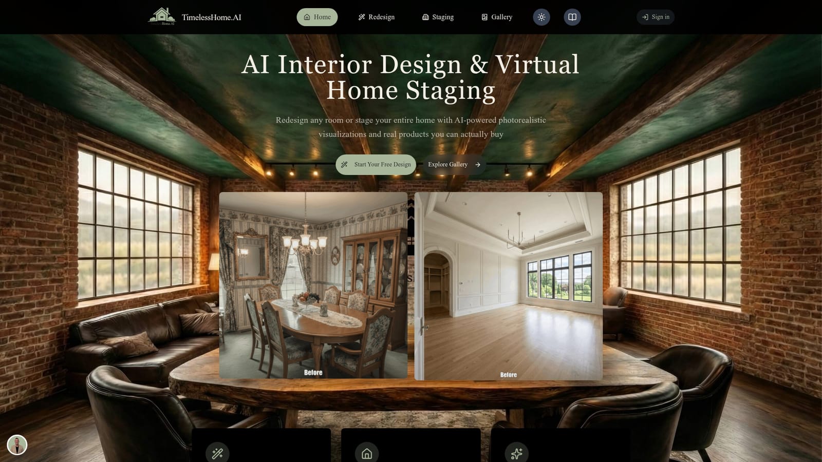 TimelessHome — Open the site and start a free design