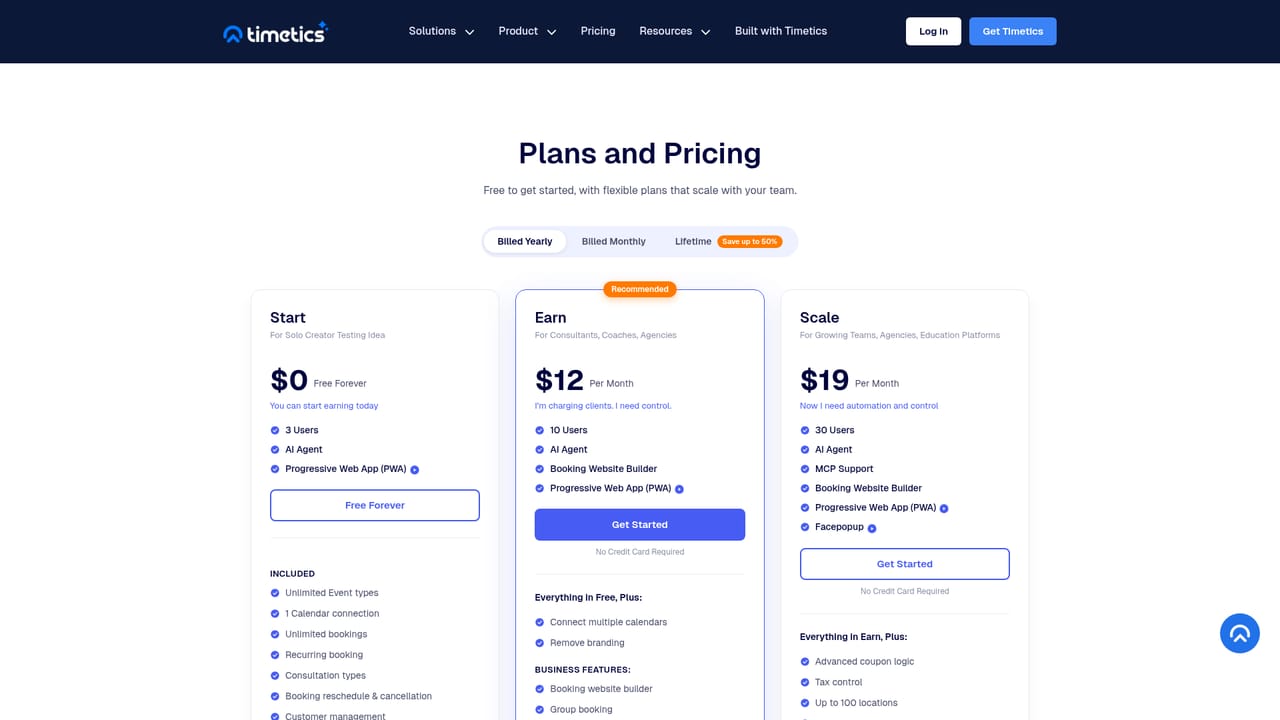 Timetics.ai — Check plans and create an account