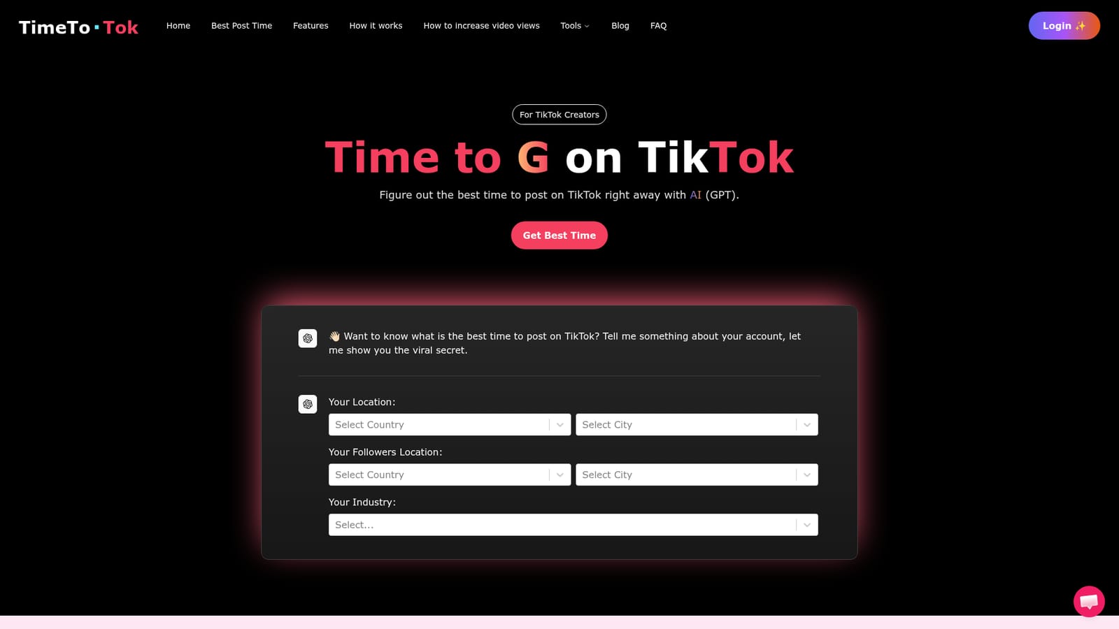 TimeToTok — Check the free best-time charts